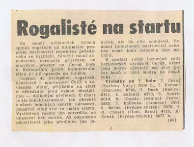 Rogalisté na startu